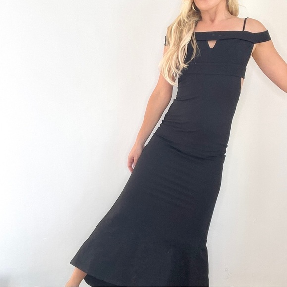 Lovers & Friends Black Cut Out Trumpet CeCe Gown - Picture 6 of 16